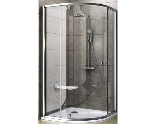 Sprchový kout RAVAK Pivot PSKK3-100 satin+Transparent 376AAU00Z1 Rohová sprcha s hlavovou sprchou a sedátkem