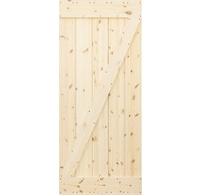 Hrubá dřevěná dveře s diagonálním vzorem ztužení