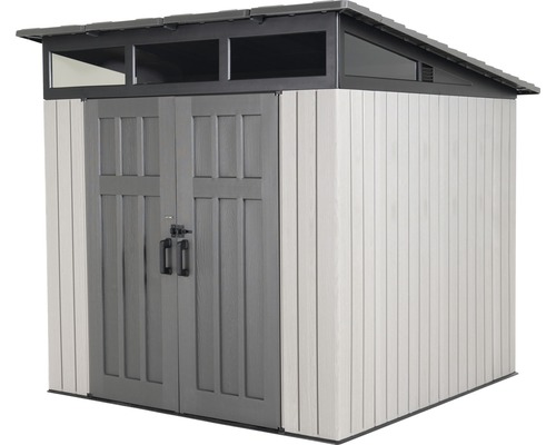 Zahradní kůlna s dvoukřídlými dveřmi pro uskladnění zahradního nářadí