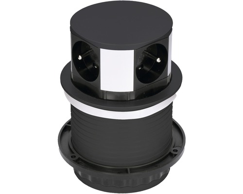 Zasouvací zásuvková lišta pro montáž do pracovních desek