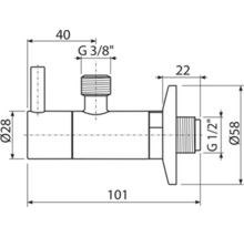 Rohový ventil Alcadrain s filtrem 1/2"×3/8" AR001B-thumb-1