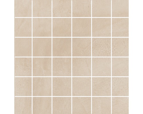 Keramická mozaika Cementine creme 30x30x0,9 cm Mozaiková dlaždice s čtvercovými prvky