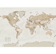 Mapa světa s geografickými detaily