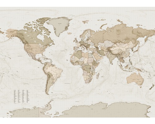 Fototapeta vliesová X7-1015 Earth Map 350x250 cm