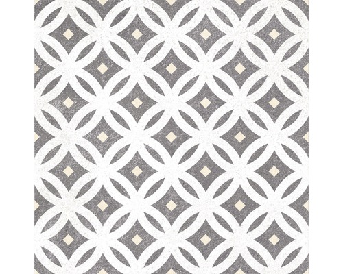 Vzor dlaždic s protínajícími se kruhy a kosočtverci