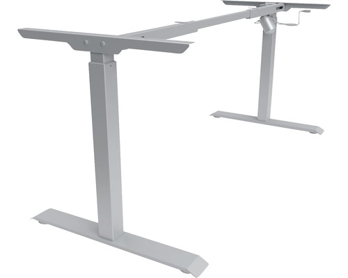 Rám stolu, 2stupňový elektricky výškově nastavitelný 695-1175 mm, 1 motor, stříbrný