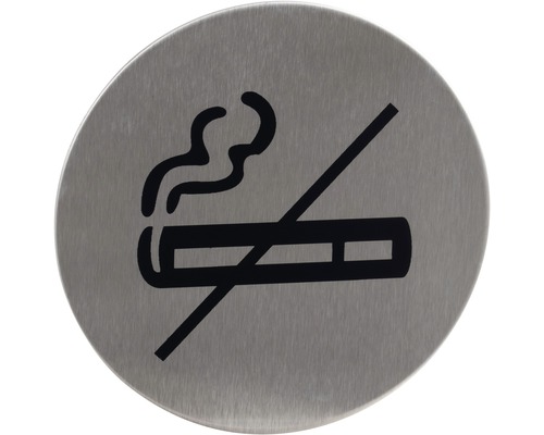 Piktogram Zákaz kouření, nerez kulatý Ø 75 mm x 1,2 mm