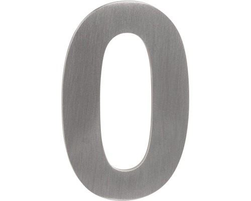 Samolepicí číslo "0", 50 mm, nerez, 50 x 1,5 mm