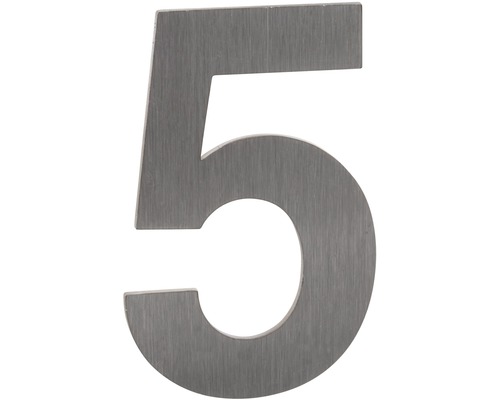 Samolepicí číslo "5", nerez, 50x1,5 mm