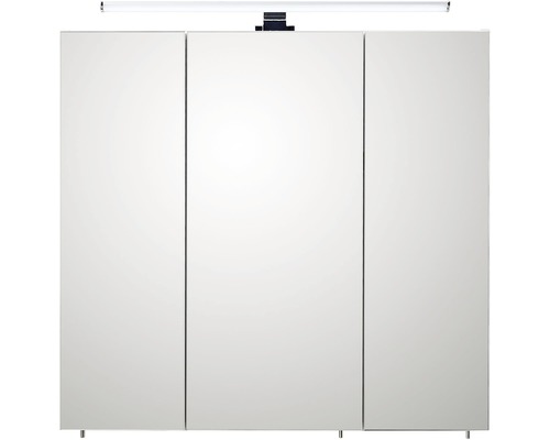 Zrcadlová skříňka se třemi dvířky a osvětlením