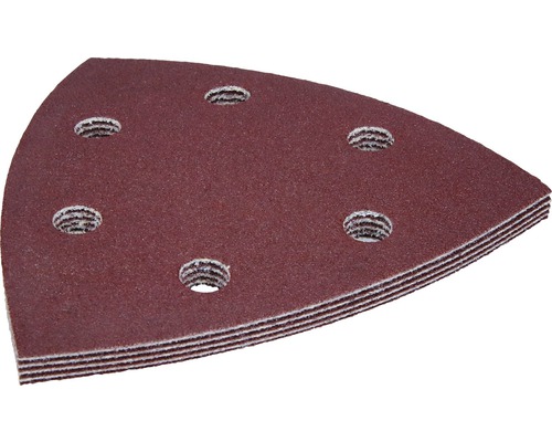 Trojúhelníkový brusný papír s otvory ve stohu