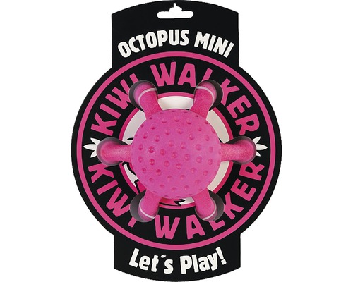 Hračka pro psy Kiwi Walker chobotnice z TPR pěny 20 cm růžová