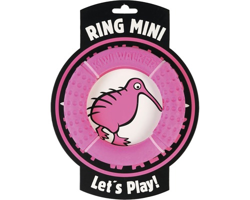 Hračka pro psy Kiwi Walker kruh z TPR pěny 13 cm růžová
