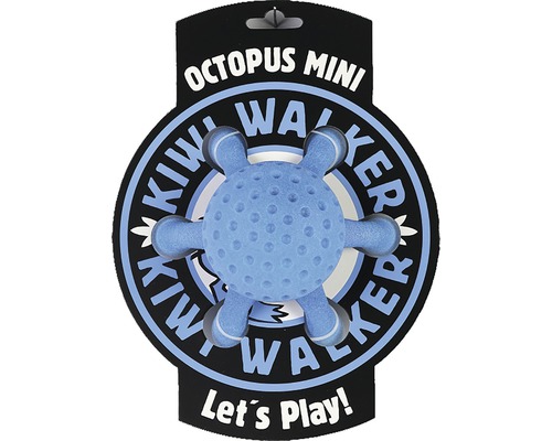 Hračka pro psy Kiwi Walker chobotnice z TPR pěny 12 cm modrá