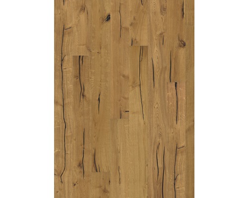 Světlá dubová parketová podlaha se suky a kresbou