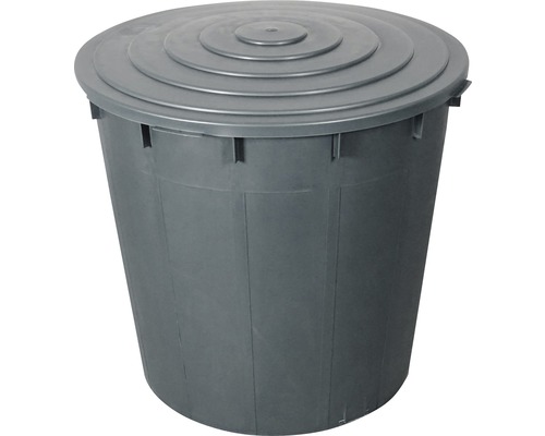 Sud na vodu plastový 500 l antracit + ventil + víko Šedá maltová nádoba s víkem