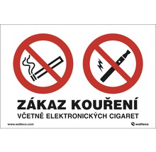 Informač štít Zákaz kouření včetně elektronických cigaret, bezpečnostní tabulka-thumb-0
