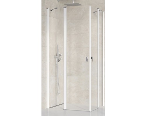Sprchové dveře dvoukřídlé Ravak Chrome CSDL2-100 white+Transparent 0QVAC10LZ1