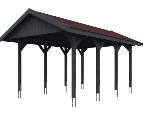 Volně stojící dřevěný přístřešek se střechou