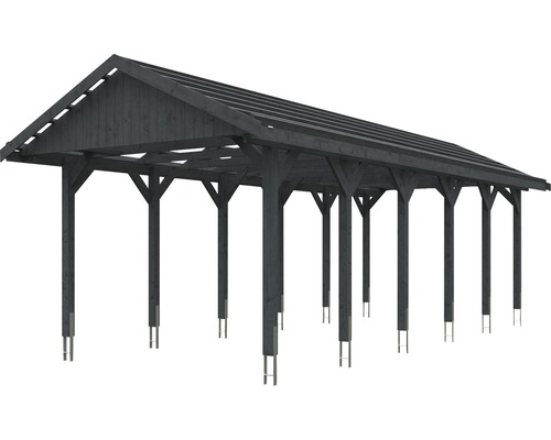 Dřevěný přístřešek pro auto se sedlovou střechou pro venkovní použití