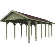 Přístřešek na auto SKAN HOLZ Wallgau 430 x 900 cm impregnovaný vč. šindelů