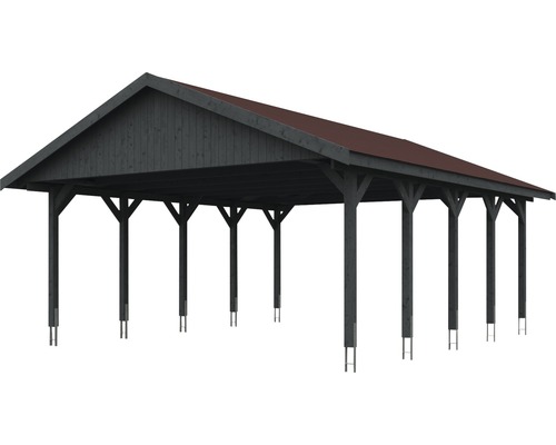 Dřevěný přístřešek s střechou pro vozidla