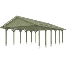 Přístřešek na auto SKAN HOLZ Wallgau dvojitý 620 x 900 cm impregnovaný