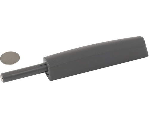 Systém otvírání bezúchytkových dvířek Push to open magnet 89mm, grafit, 91026 Nábytkový dotykový otvírač s protikusem pro výrobu nábytku