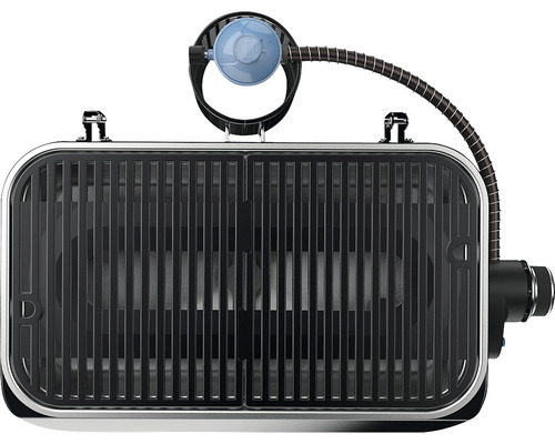 Plynový gril s plynovou lahví a grilovacím roštem