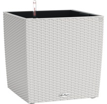 Čtvercový květináč se zavlažovacím systémem a ukazatelem hladiny vody