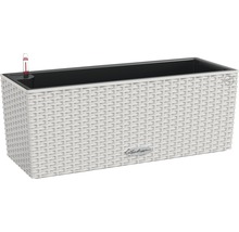 Květináč v designu ratanu s ukazatelem hladiny vody