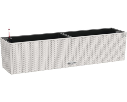 Obdélníkový truhlík se zavlažovacím systémem a vzhledem ratanu