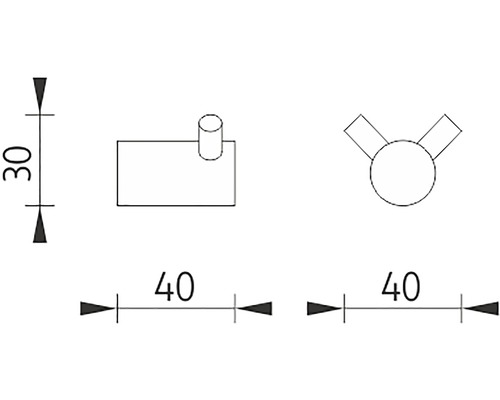 Technický nákres s rozměry