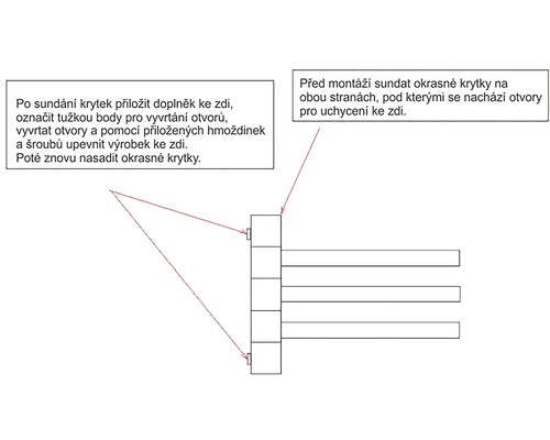 Návod k montáži policového systému na stěnu