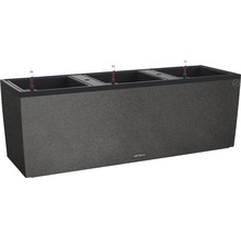 Tmavě šedý květináč se zavlažovacím systémem