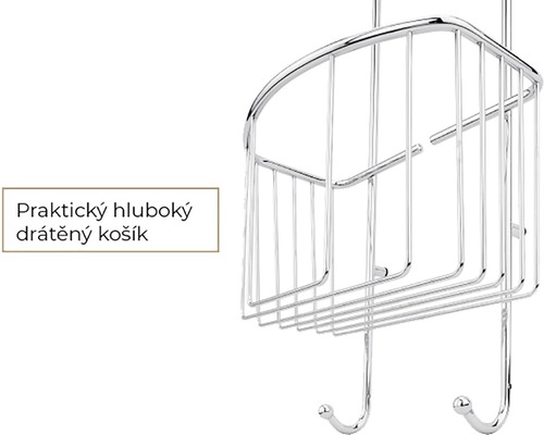 Závěsný drátěný koš se dvěma háčky