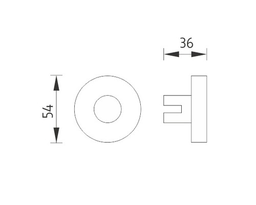 Technický výkres kování s rozměry