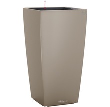 Vysoký obdélníkový květináč se zavlažovacím systémem a logem Lechuza