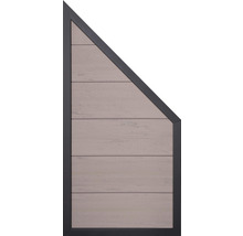 Trapézový plotový díl s dřevěnou strukturou