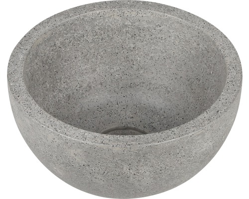 Umyvadlo na desku Differnz Ruz přírodní kámen šedá 23 x 23 x 12 cm 36.102.12 Šedá kamenná miska na rostliny