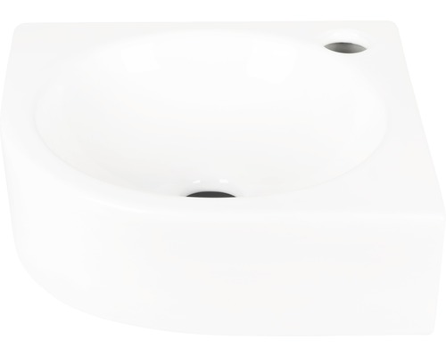 Rohové umyvadlo ze sanitární keramiky