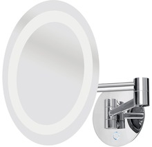 Kulaté nástěnné zrcadlo s LED osvětlením a otočným ramenem