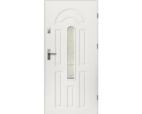 Vchodové dveře Wenus ocelové 80 L bílé