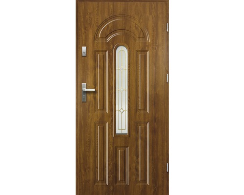 Vchodové dveře Wenus ocelové 80 L zlatý dub