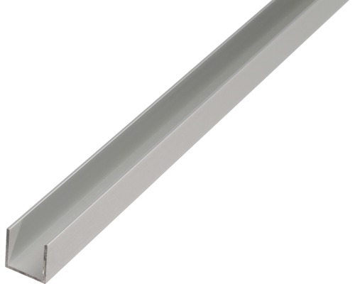 U profil hliník stříbrný eloxovaný 15x8x1,5 mm, 1 m