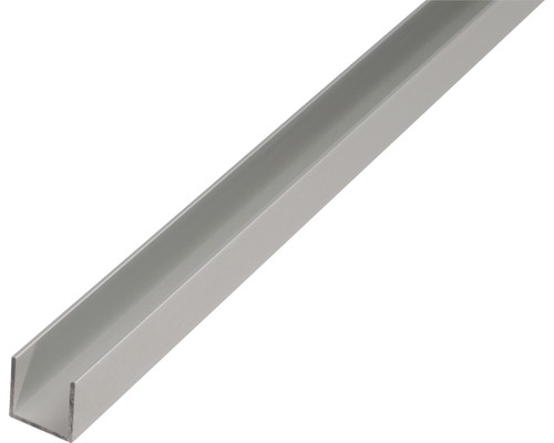 U profil hliník stříbrný eloxovaný 15x15x1,5 mm, 1 m U-profil z kovu