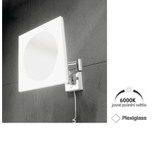 Osvětlené kosmetické zrcadlo s plexisklem a 6000 Kelviny