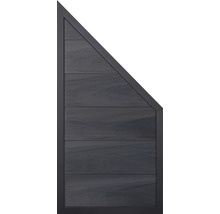 Trojúhelníkový plotový díl z dřeva s rámem