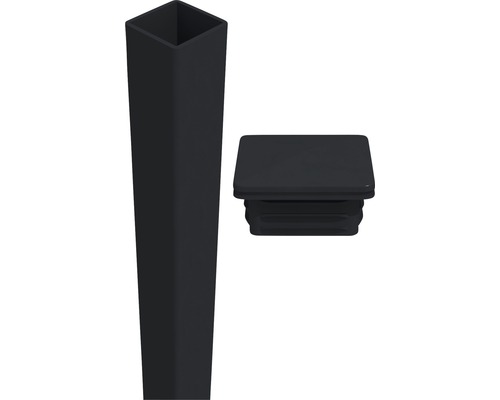 Čtvercová trubka a koncovka z plastu