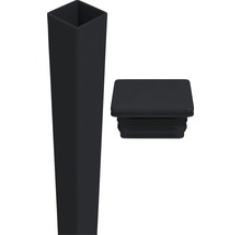 Čtvercová trubka a koncovka z plastu